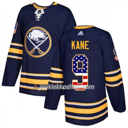 Miehille NHL Buffalo Sabres Pelipaita Evander Kane 9 Adidas 2017-2018 Marine Sininen USA Flag Fashion Authentic